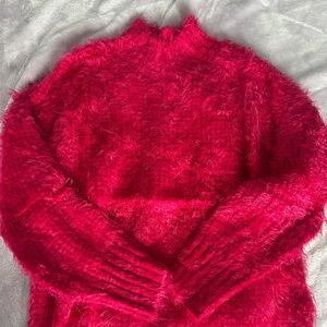 Fuzzy Pink Turtleneck Sweater (Lorax)